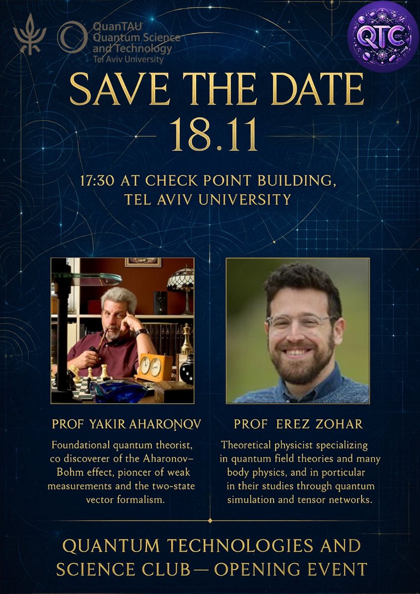 Poster — Quantum Technologies and Science Club — Opening Event